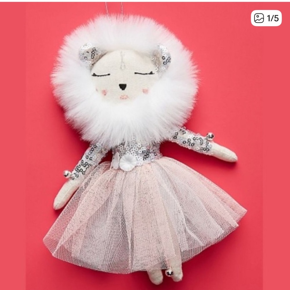 Anthropologie Alice Mary Lynch Snow Queen Lioness Ornament